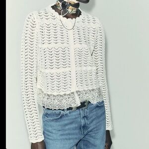 Zara White cardigan